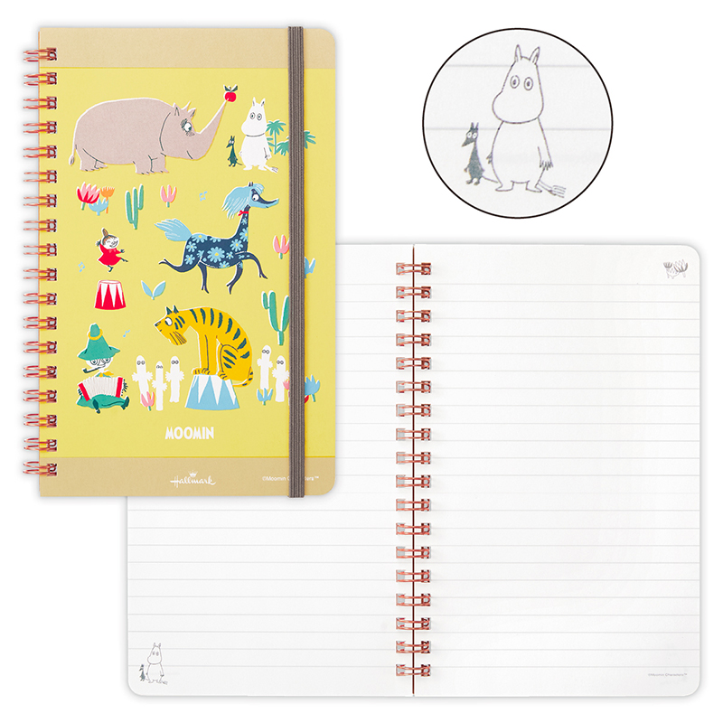 MOOMIN ムーミン リングノート スリム変形サイズ MOADイエロー/843-519